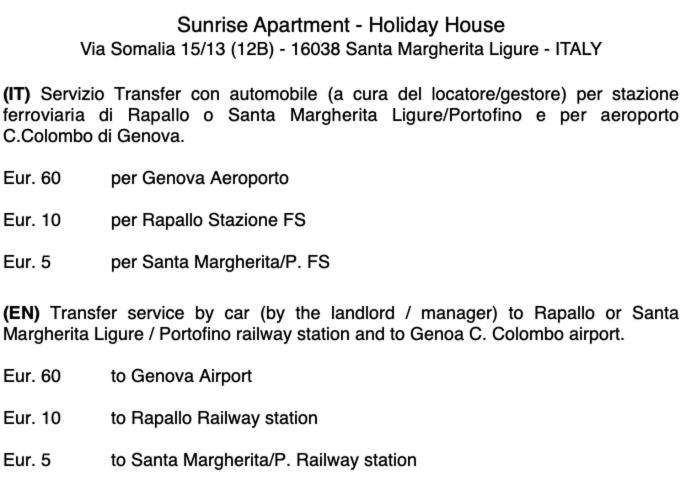 Sunrise Apartment Санта-Маргерита-Лигуре Экстерьер фото